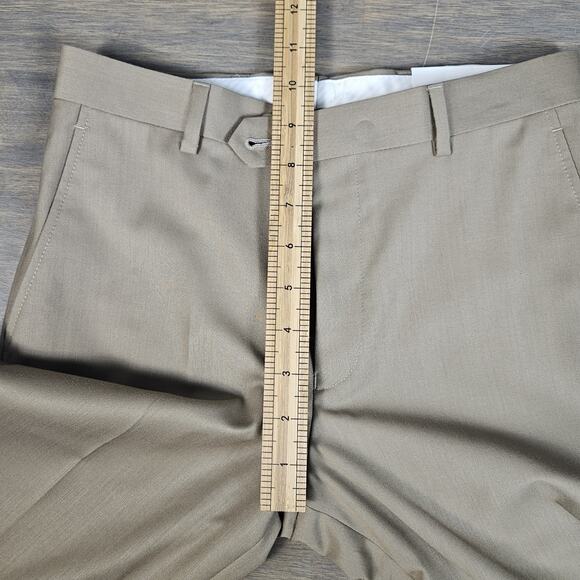 Lauren Ralph Lauren Ankle Dress Pants Tan Womens Size 12R Flatfront Business - Picture 8 of 9